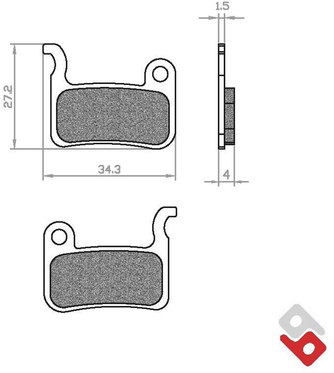 Remblokset brenta br10pt fatbike, ouxi v8/h9 - performance (e-mark)