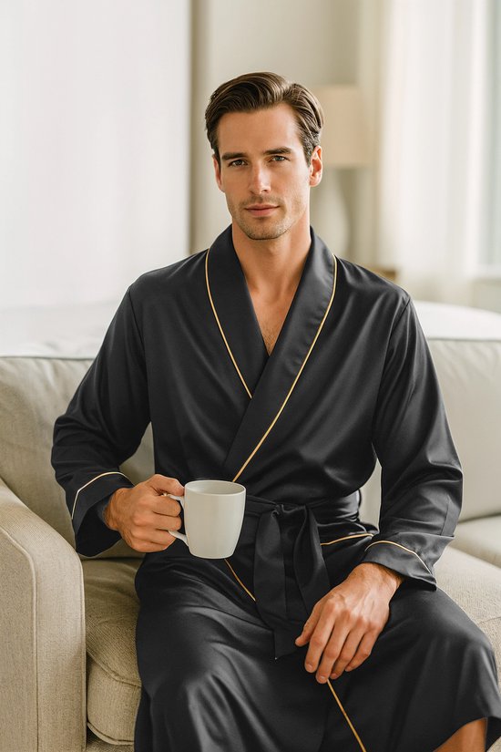 Peignoir en soie pour homme Eau de Cologne Luxe soie de mûrier