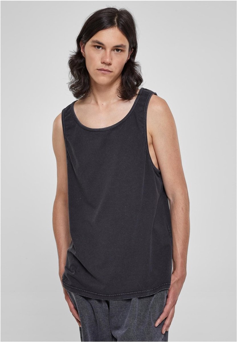 Urban Classics Heavy Oversized Acid Wash Tanktop S Zwart
