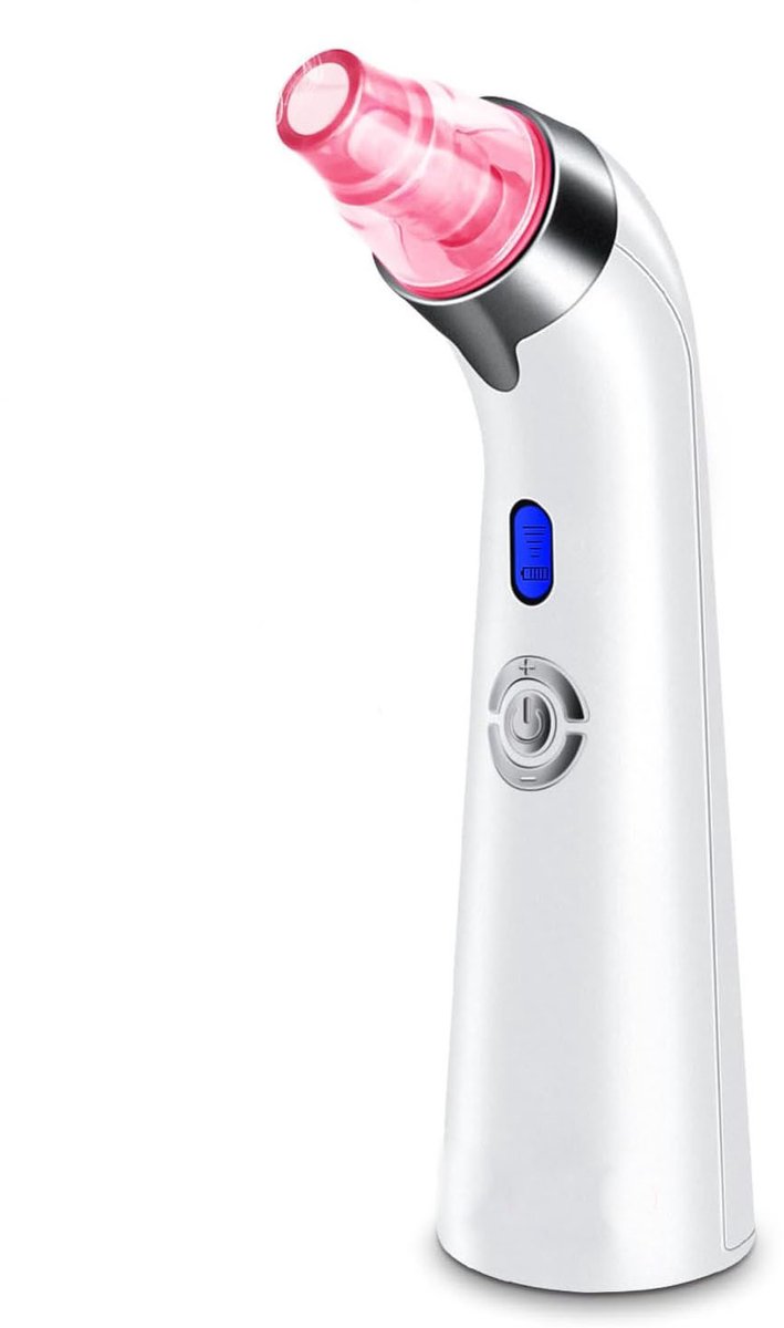 Blackhead Remover - Mee eter verwijderaar - Gezichtsreiniger Elektrisch - Elektrische Vacuum Mee-eter Verwijderaar - 5 sterkteniveaus instelbaar - Met 4 zuigkoppen - Draagbaar - Blackhead vacuum - Geschikt voor thuisverzorgingsproducten - Wit