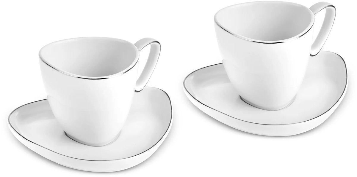 Karaca Streamline Tribe – Porseleienen Koffiekopjes Set – 90 ml