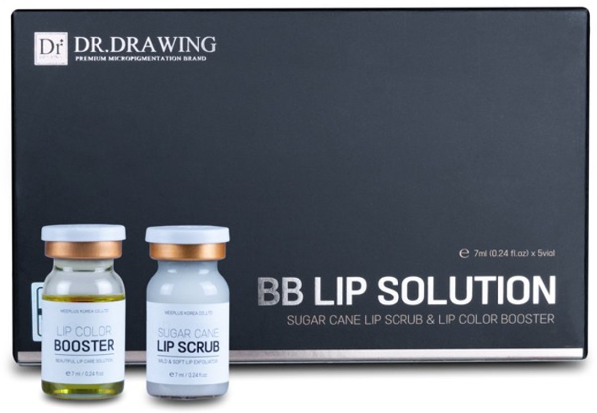 Dr. Drawing - BB Lip Solution - Lip Scrub 3x 7ml - Lip Booster 2x 7ml