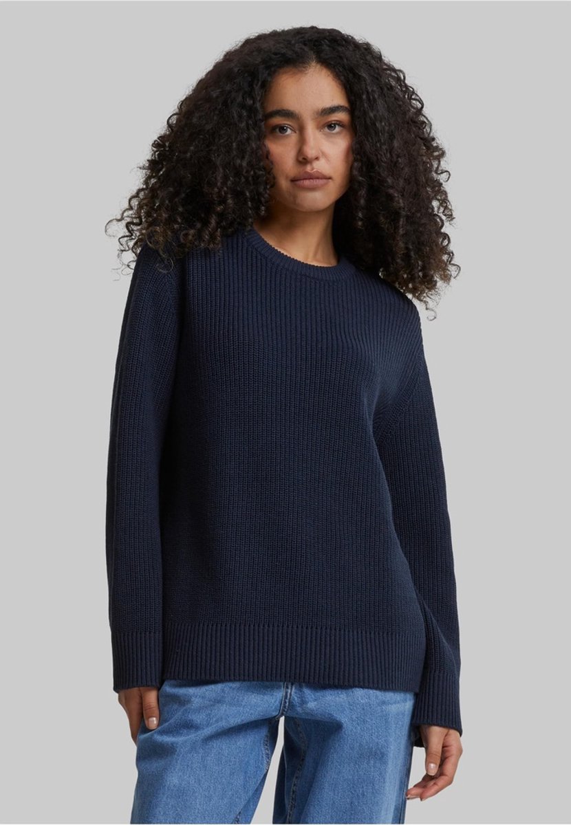Urban Classics Rib Knit Sweater/trui S Donkerblauw