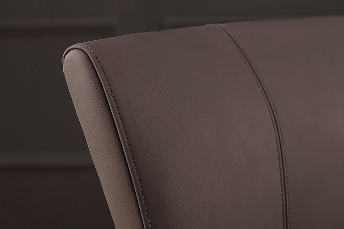 Invicta Interior Moderne sledestoel SAMSON taupe grijs echt lederen metalen frame met comfort handvat - 45173 Zie omschrijving
