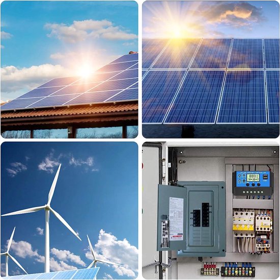 30A Solar Charge Controller - 12V/24V Zonnepaneelregelaar - met verstelbaar LCD-scherm - Dubbele USB-poorten Timerinstellingen - Laadregelaar van ECO-WORTHY — afbeelding 5