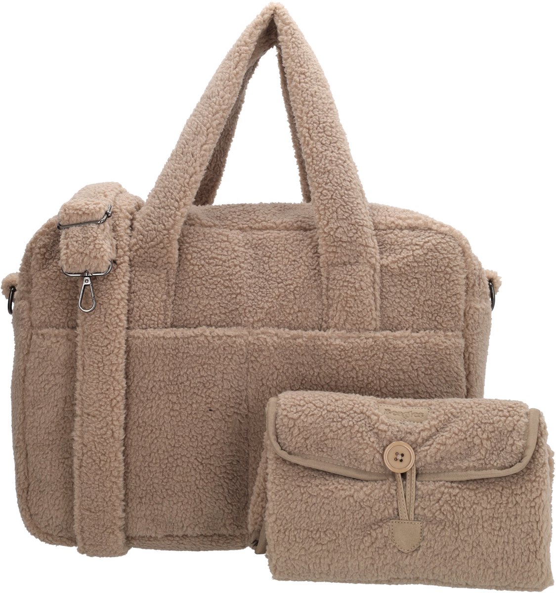 Beagles Lugo Luiertas - Teddy - Shopper - Baby - Mama Tas - Verschoningstas - Diaper Bag - Taupe