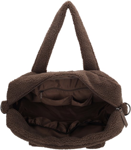 Beagles Lugo Luiertas - Teddy - Shopper - Baby - Mama Tas - Verschoningstas - Diaper Bag - Donkerbruin van Merkloos — afbeelding 4