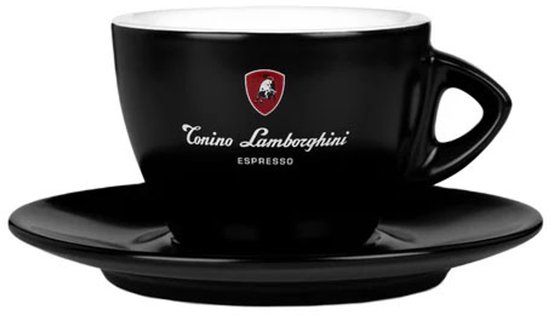 Tonino Lamborghini - Cappuccino- Tasse à café et soucoupe - Zwart