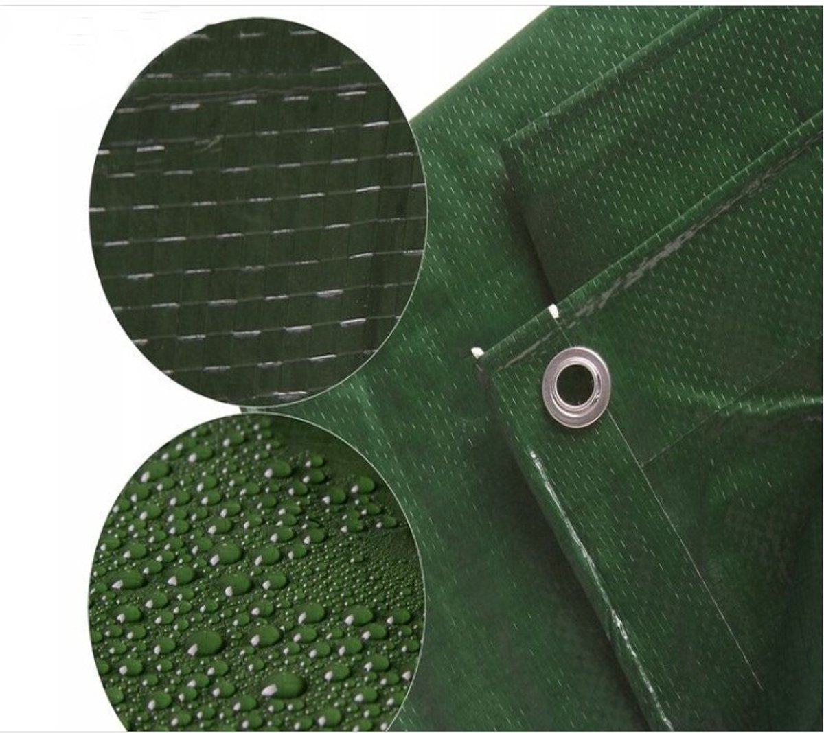 Groen afdekzeil waterdicht 5x6m (30m²)