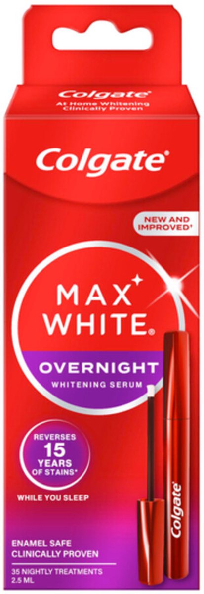 Colgate Max White Overnight Tanden Whitening Serum - 6 x 2,5 ml - Voordeelverpakking
