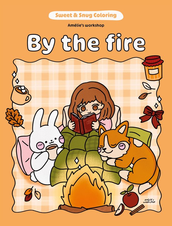 Sweet & Snug Coloring: By the Fire - cover
