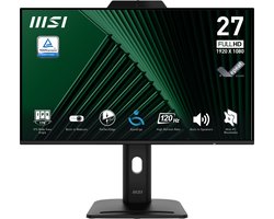 MSI PRO MP272PMG - Full HD IPS Monitor - 120Hz - 27 inch - Webcam - 4 Way Adjustable - Speakers