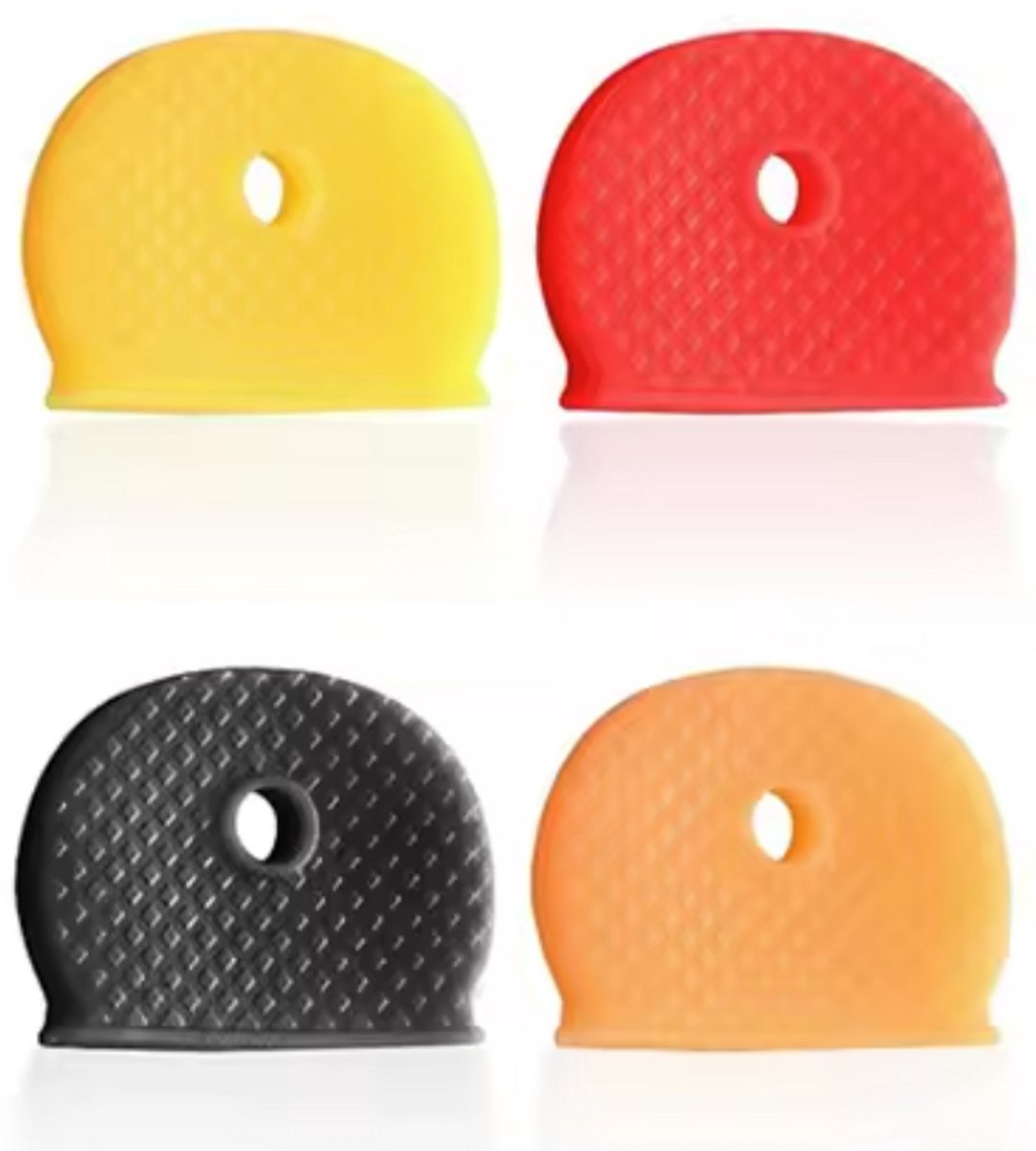 Premium Sleutelkapjes - 4 Stuks - Sleutelring - Diverse kleuren sleutelringen - Caps - Sleutel labels - Sleutelhoes - Hoesjes voor sleutels - Sleutel caps - Sleutellabels