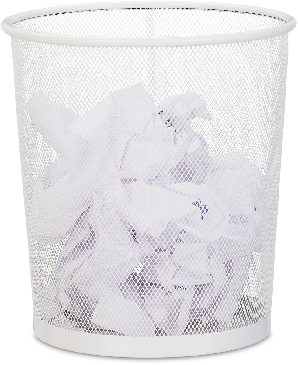 16x papiermand metaal - prullenmand - prullenbak - papierbak - 12 L - kantoor