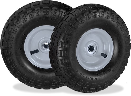 8x steekwagenwiel 4.1/3.5-4 - reservewiel - bolderkarwiel - stalen velg - grijs