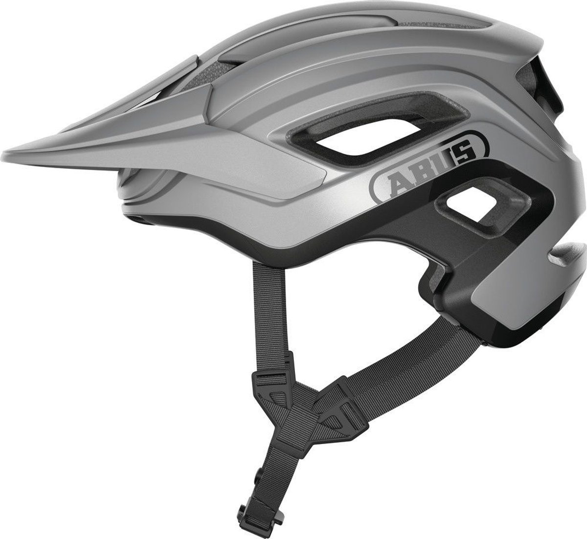 Fietshelm ABUS CLIFFHANGER Ti silver S - 51-55 cm - zilver - Geschikt voor gebruik op mountainbikes - 300 g