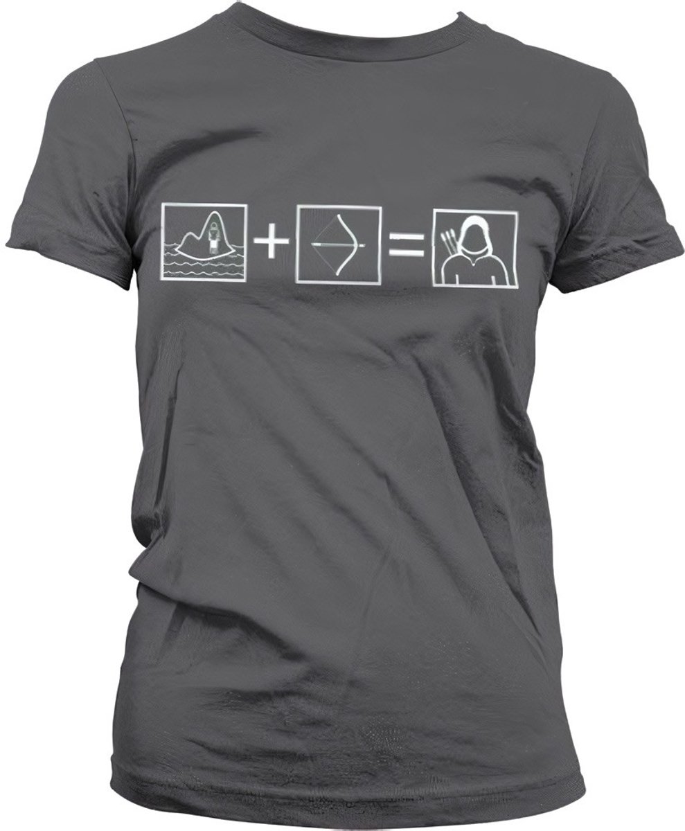 Arrow Riddle Girly T-Shirt Damen Dark-Grey-XL