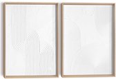 Décoration murale abstraite Reinders avec arches structurées - 40x30cm - Bois - REINDERS