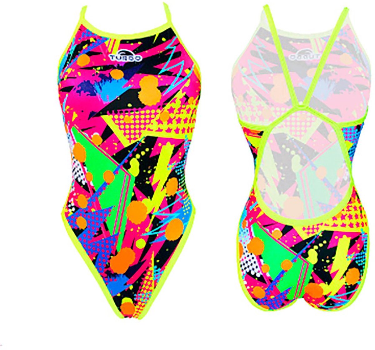 Turbo Pop Party Revolution Zwemkleding Veelkleurig 3XL Vrouw Yellow