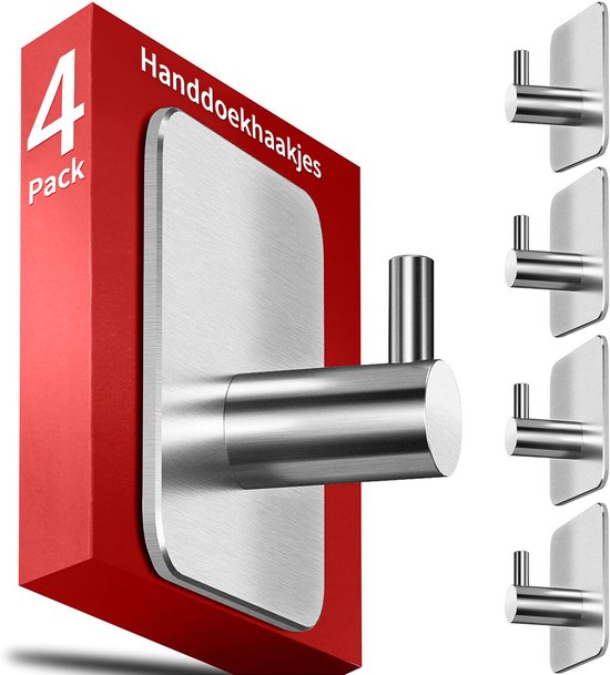 Zelfklevende Muurhaken - Leuk Kleurrijk Set 5 Stuks - Handdoek Haken & Sleutelhouder