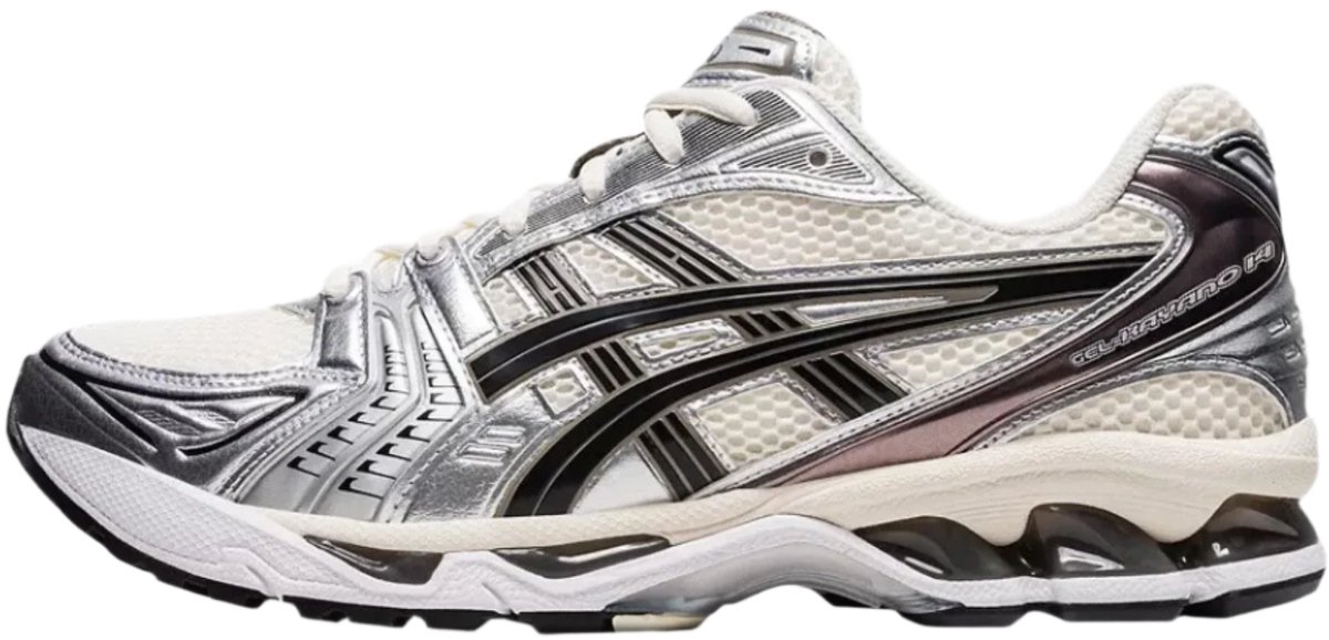 Asics Gel-Kayano 14 - Unisex - Cream Zwart Metallic Plum - Maat EU 39