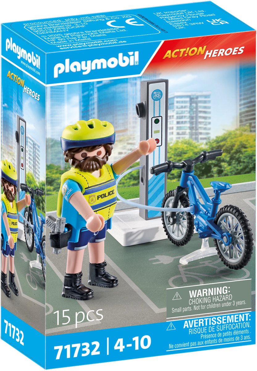 PLAYMOBIL Action Heroes Politie fiets patrouille 71732 — afbeelding 5