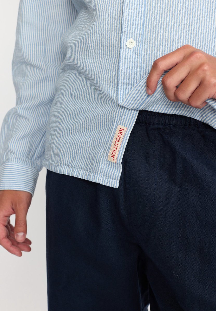 Revolution Loose Shirt Stripes Ligtblauw