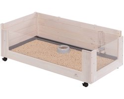 Ferplast Guinny 120 - Caviakooi - Dierenverblijf - 123x60x44 cm Houtkleur