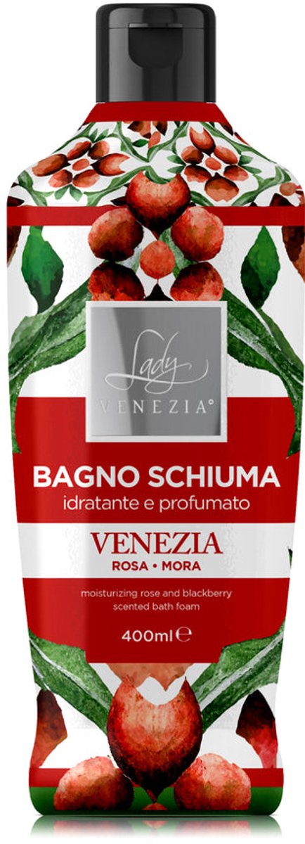 Lady Venezia Ceramiche Luxe Badschuim Collectie Venezia roos en braam 400 ml