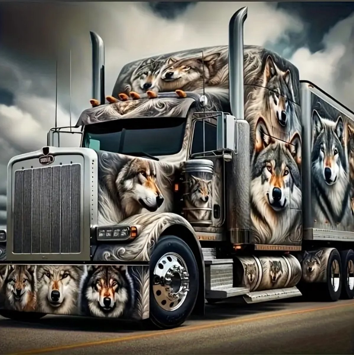 Diamond Painting Pakket - Vrachtwagen - Truck - 55x55 cm - Complete Set - Ronde Steentjes