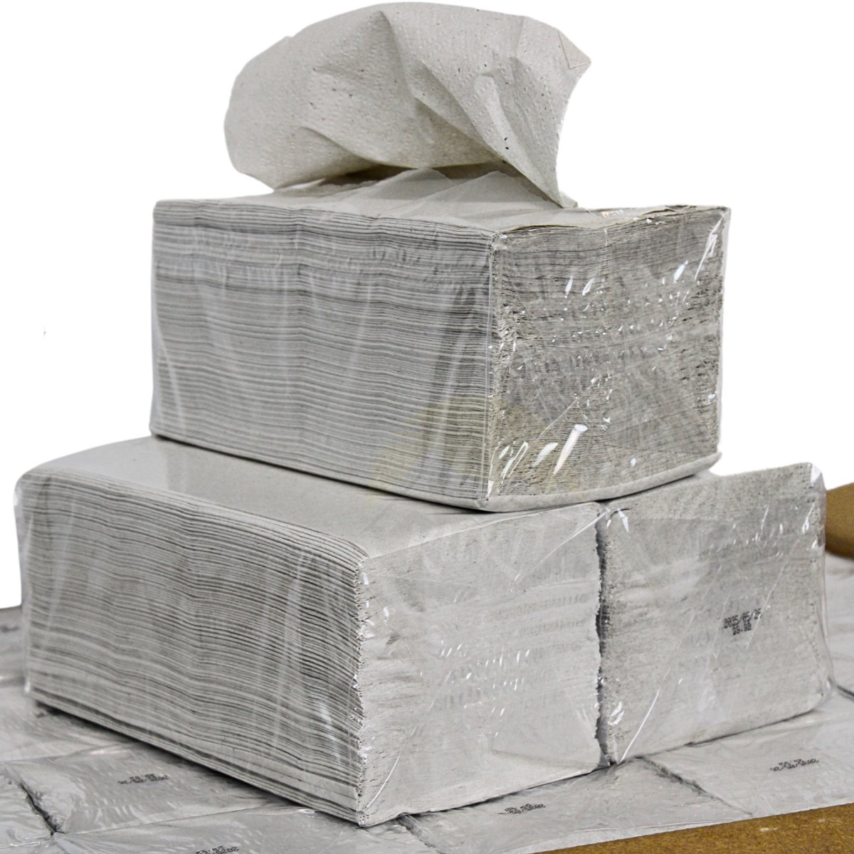 KURTT 1000 Papieren handdoekjes (4 x 250 vellen) 2-laags, naturel 22 x 23 cm, Z vouw papieren handdoekjes 2 laags, handdoekjes papier