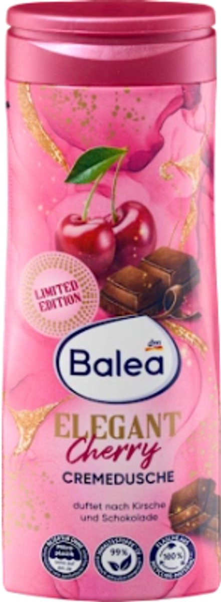 Balea Douchegel Elegant Cherry | 1x 300 ml - Kers & Chocolade | Een vleugje luxe - Limited Edition 2025