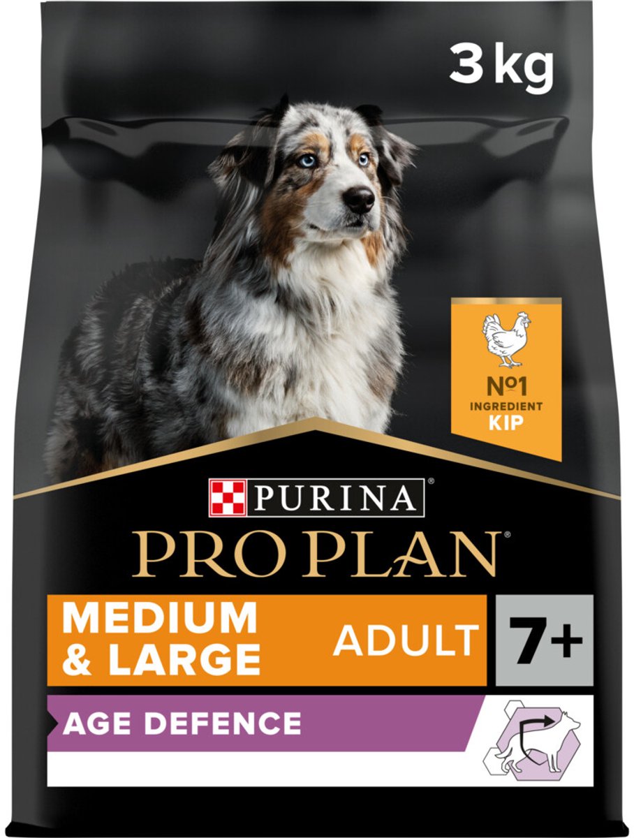 Pro Plan Pro Plan - Adult 7+ - Medium & Large - Age Defence - Kip - 3 x 3kg