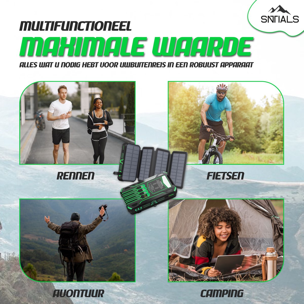 SNTIALS - Powerbank - Noodpakket - Ramp - Voorbereid - 20000 - afbeelding 3