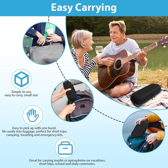 VD WEIDE ENTERPRISE - Insuline Cooler Travel Case met 2 Ice Pack - Diabetische Benodigdheden Opslag Reispakket . van VD WEIDE ENTERPRISE — afbeelding 5
