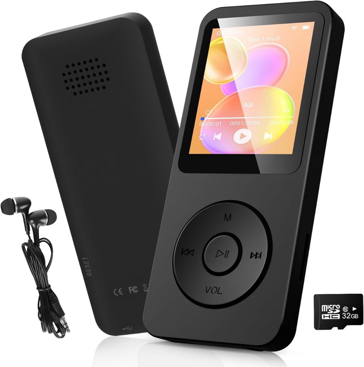 MKSS® MP3 Speler Bluetooth - FM-Radio - Zwart