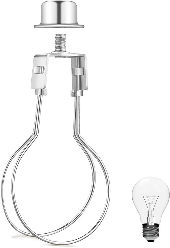 Clip-On Lampshade Adapter With End Cap, Holder For Clip-on Lamps (1pc ...