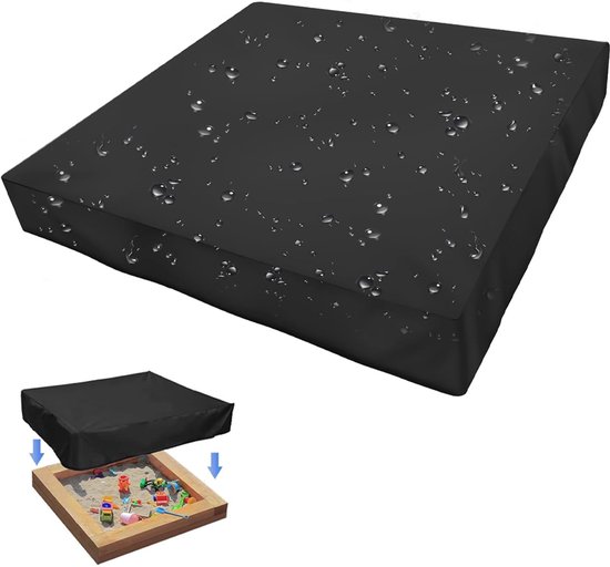 Foto: Afdekking zandbak 125 x 125 x 20 cm zwembadhoes zandbak afdekhoes afdekzeil zandbakhoes met trekkoord waterdicht winddicht stofdicht anti uv voor zandbak zwembad terras tuin vierkant geschikt ter bescherming van kinderspeelgoed