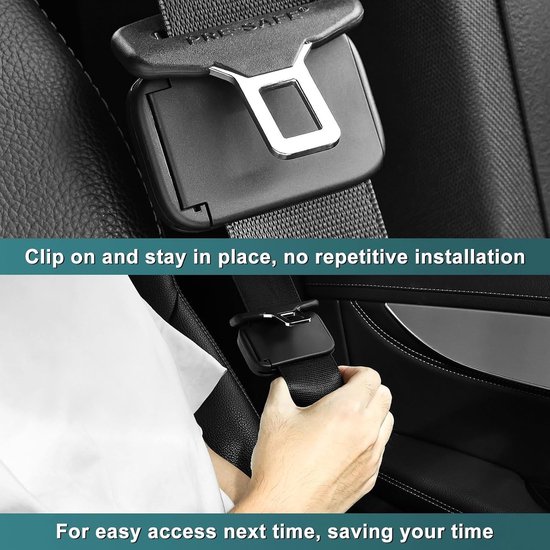 2-pack autogordelclips - Universele gordelversteller - Gordelversteller voor volwassenen - Ontworpen voor comfortabele aanpassing van Merkloos — afbeelding 3