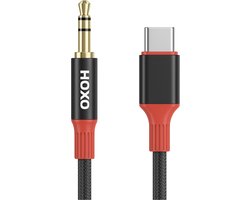 Aux Kabel - Aux naar USB C - 1 Meter - 3.5mm Jack - Audio kabel voor Auto, Radio en Koptelefoon - Gevlochten Kabel
