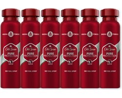 Old Spice Pure Protection - Deodorant - Body Spray - 6 x 200ml - Bodyspray 0% Aluminiumzouten