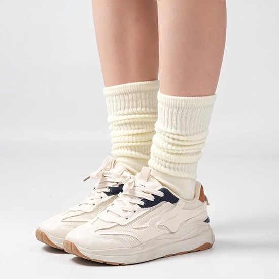 Yoga Slouch Sokken met Grip, Antislip sokken, antislip sokken pilates, yoga sokken, Grip sokken voor vrouwen en mannen, yoga sokken antislip, voor Workout Ziekenhuis Lange Scrunch Slipper Sokken - Cyslmuk® van Cyslmuk — afbeelding 4