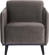 BePureHome Statement Fauteuil - Fluweel - Taupe - 77x72x93