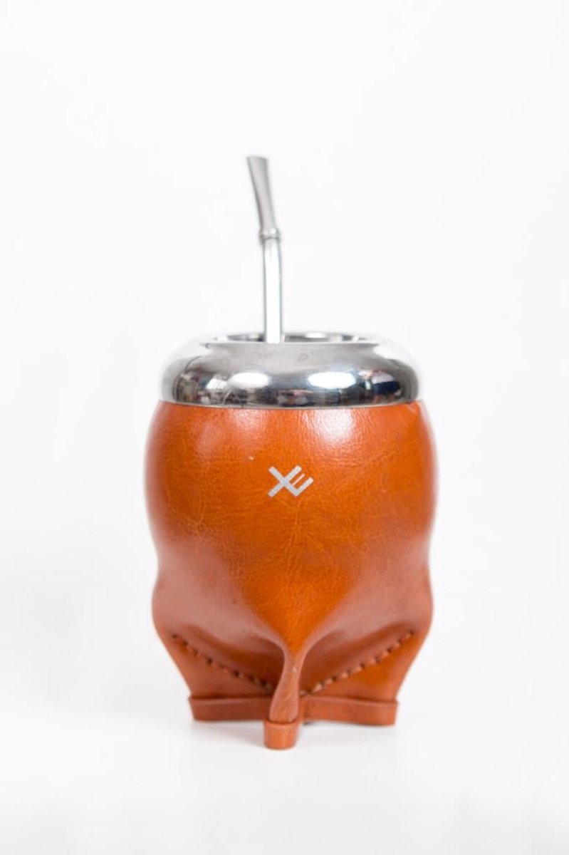 EquisMate - Keramische Kalebas - Bombilla - Orange - Voor Yerba Mate