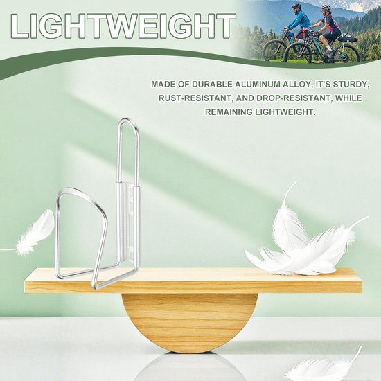 Bidonhouder - Bidonhouder voor fietsen - Lichtgewicht aluminium fietsbekerhouder met schroevengereedschap - Geschikt voor (race-/MTB-fietsen/toerfietsen/buiten) 2-pack & zilver — afbeelding 4