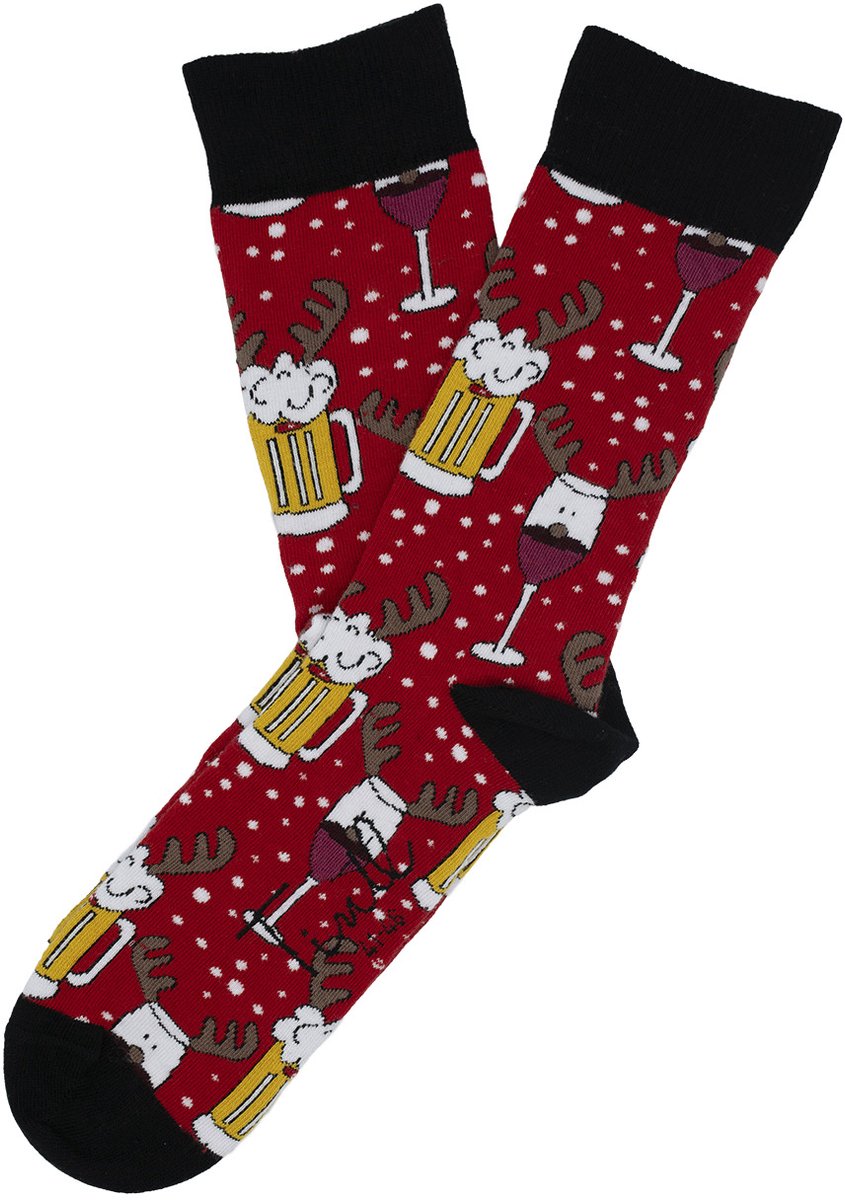 Tintl socks unisex sokken | X-mas - Beer deer (maat 41-46)
