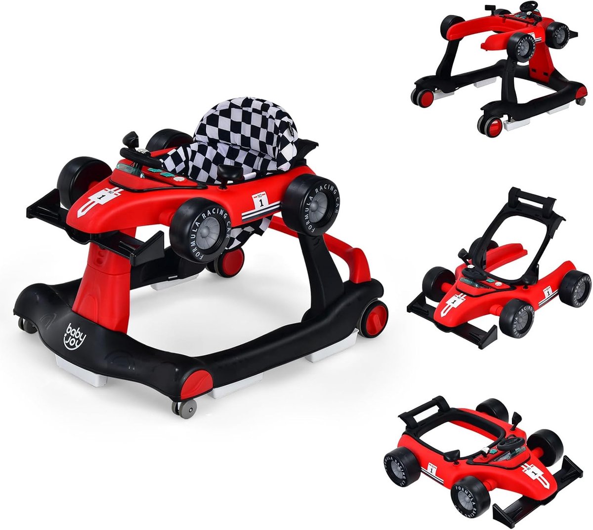 Image of 4-in-1 Loopwagen met Muziek en Licht voor Baby's