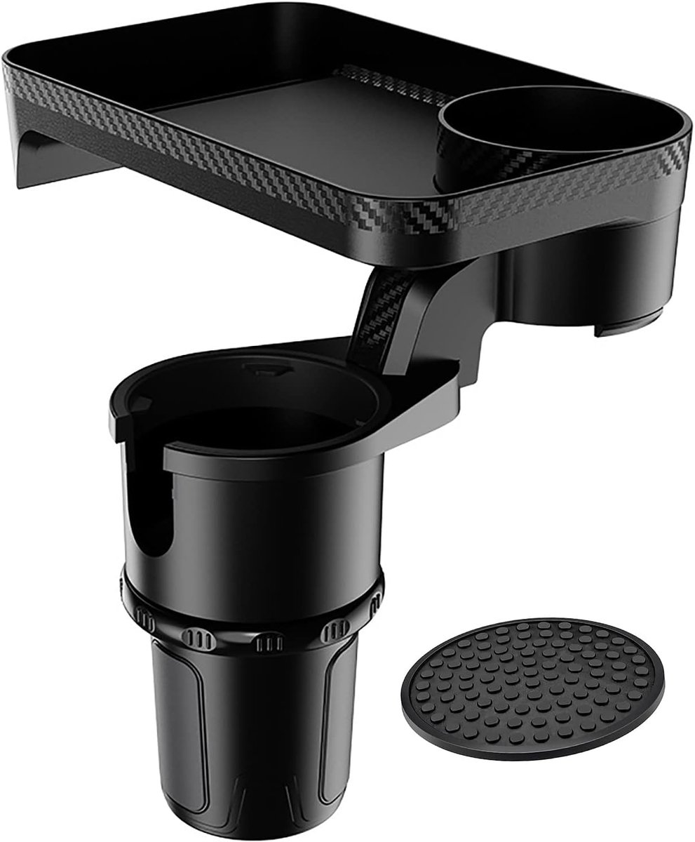 Multifunctionele Auto Bekerhouder met 360° Rotatie en Afneembare Lade