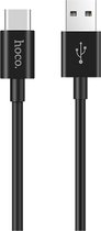 HOCO X23 Skilled USB naar USB-C 2.1A Snellader kabel 1 meter zwart - voor Samsung Galaxy, Huawei, Xiaomi, etc.