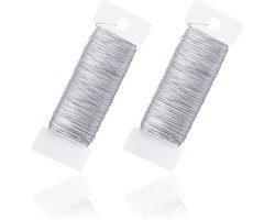 Dun knutseldraad - 0,35 mm x 100 m - 2 rollen draad voor het knutselen - sieradendraad - knutselen - bloemendraad - bloemistendraad - wikkeldraad - knutseldraden voor bloemisterij - sieraden maken - knutselwerk